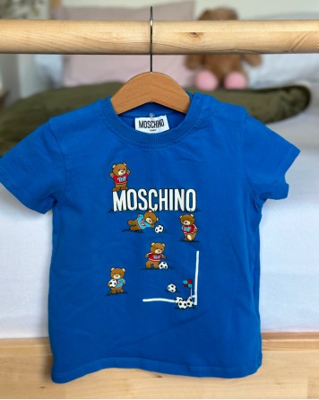 Triko dětské Moschino modré s medvídky